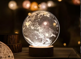 激光雕刻亞克力夜燈 夜晚有你相伴